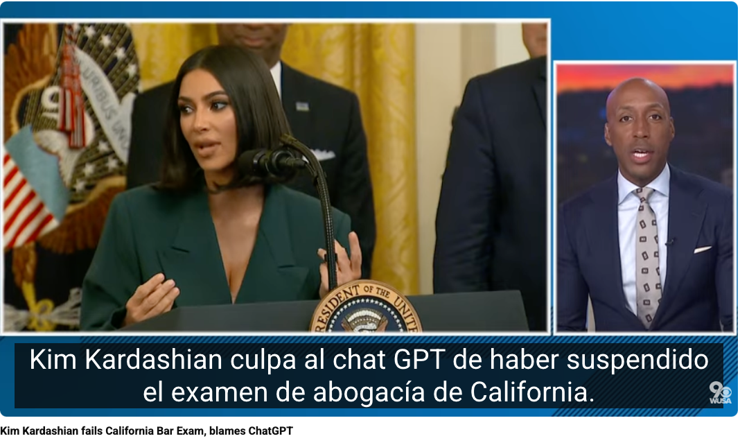 Featured image for “Kim Kardashian culpa a ChatGPT por fallar el examen de abogacía!”