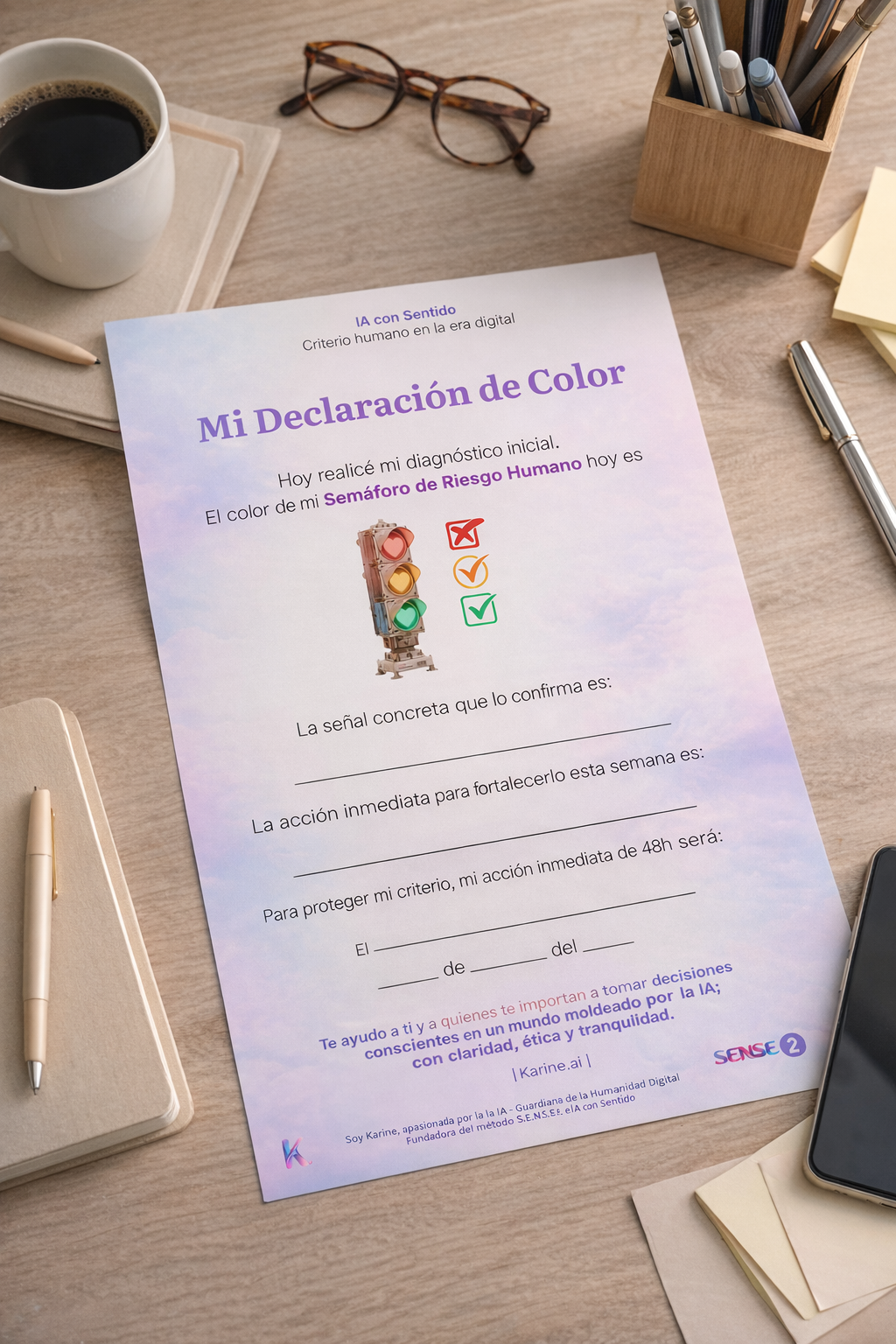 Declaración de color del Semáforo de Riesgo Humano