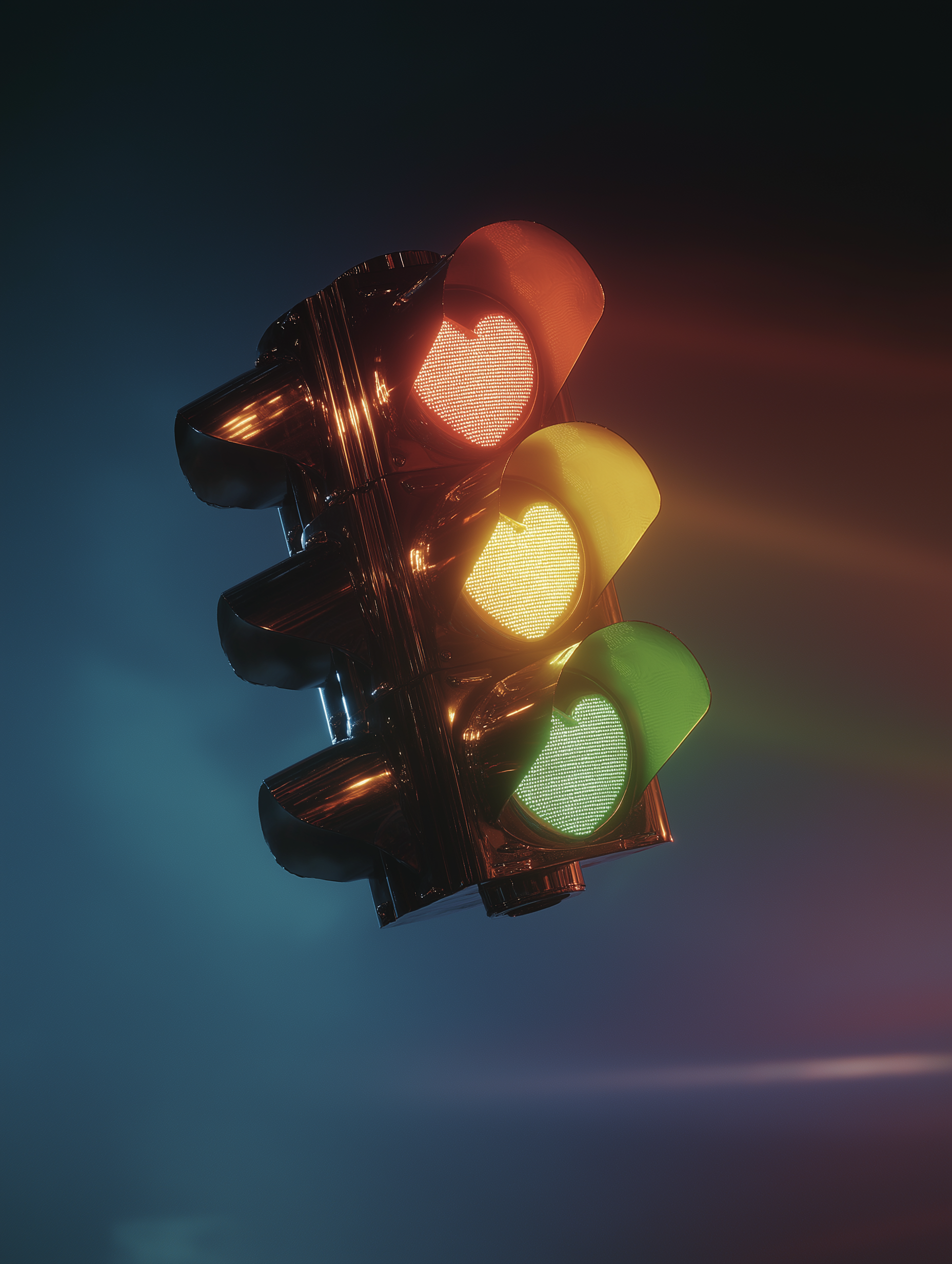 Pantalla de computadora mostrando un diagnóstico de semáforo con los colores verde, amarillo y rojo aplicado al uso de inteligencia artificial en equipos