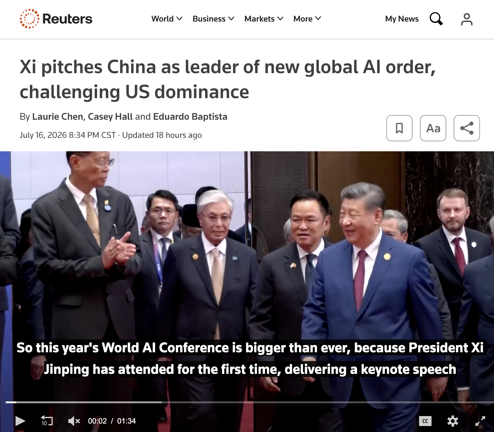 Mapa mundial con líneas de conexión digital representando la cooperación internacional en inteligencia artificial