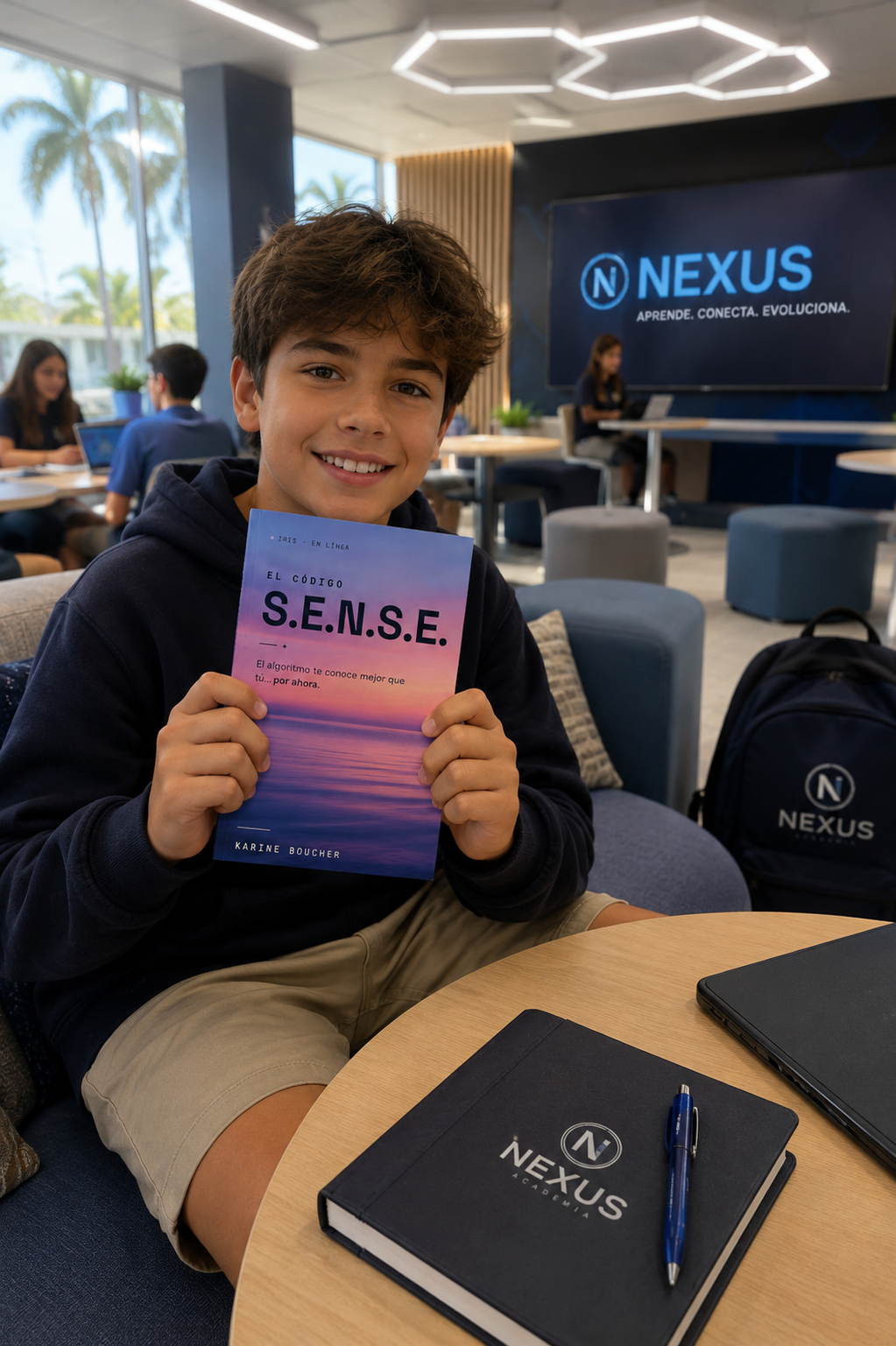 Niño leyendo El Código S.E.N.S.E.